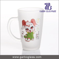 Taza de vidrio esmerilado / taza, taza / taza de vidrio impreso, taza de vidrio de impresión (GB094212-DR-109)